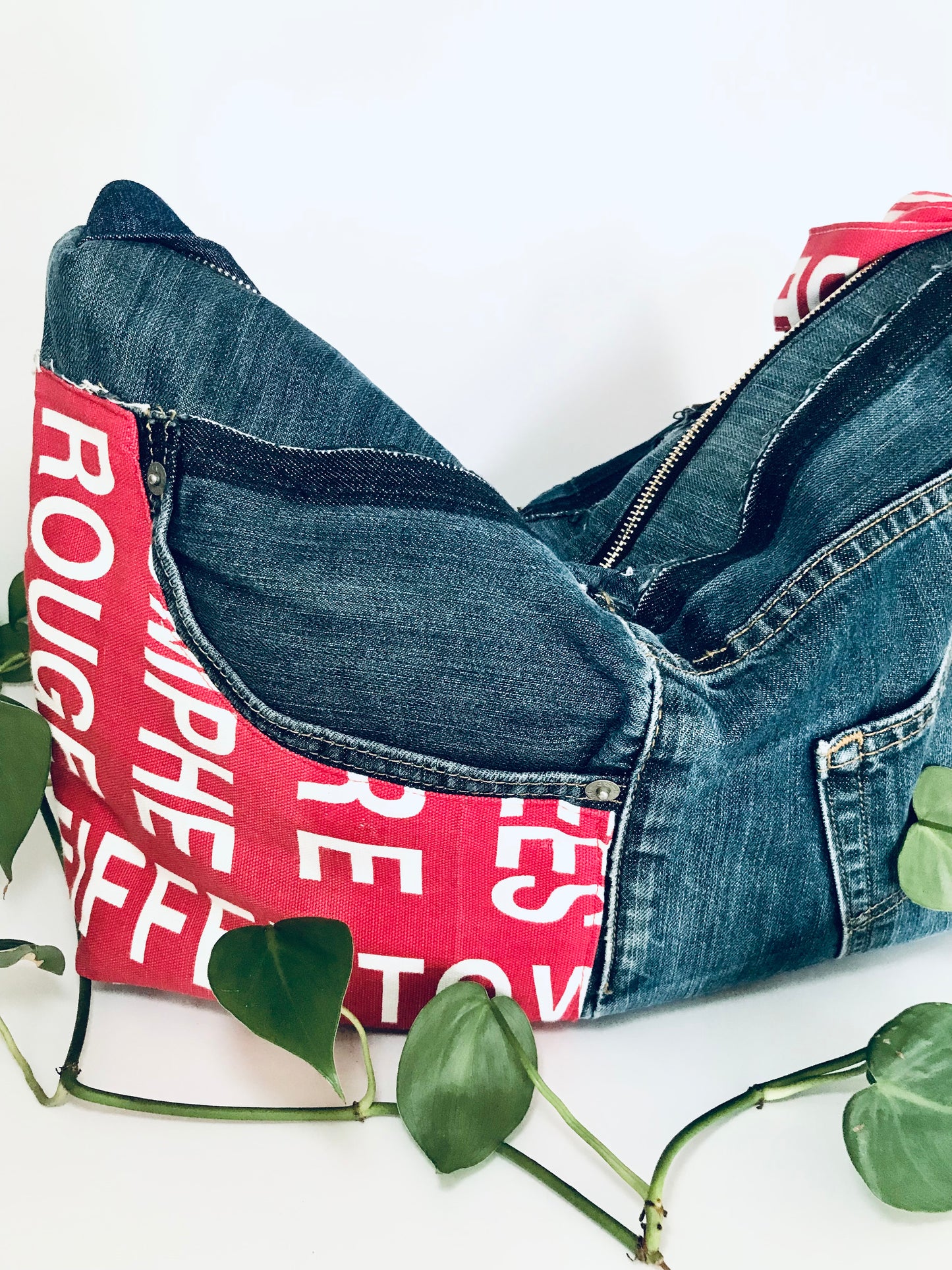 Conscious Carry-all with blue Levi’s and Eiffel tower