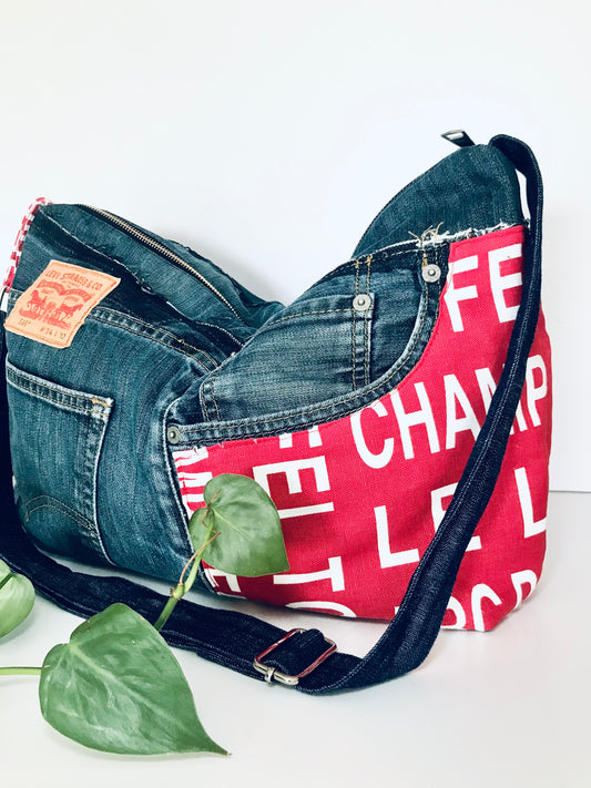 Conscious Carry-all with blue Levi’s and Eiffel tower
